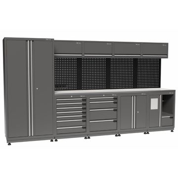 Kraftmeister Premium garage storage system Brantford stainless steel grey