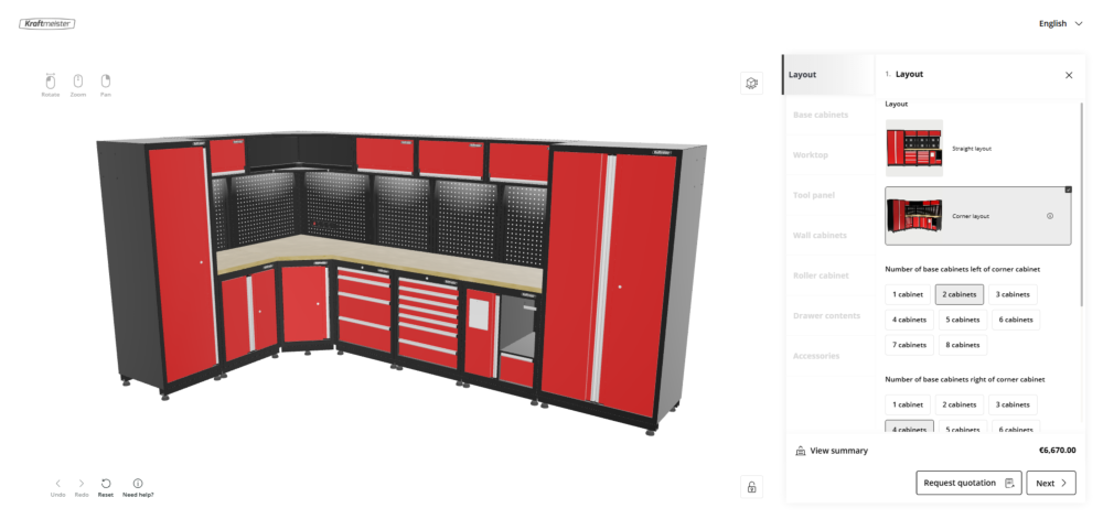 3D werkplaats configurator