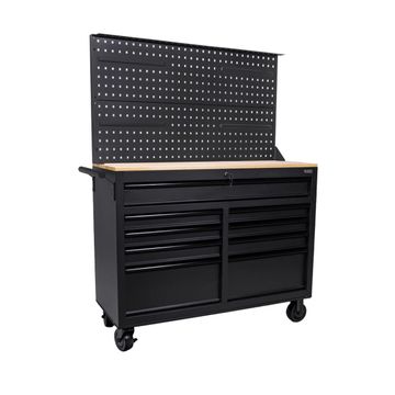 George Tools mobile workbench with black handles 117 cm black - filled 159 pieces