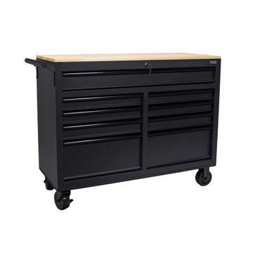 George Tools roller cabinet with black handles 117 cm black - filled 159 pieces