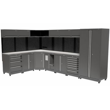 Kraftmeister Premium garage storage system Vancouver stainless steel grey