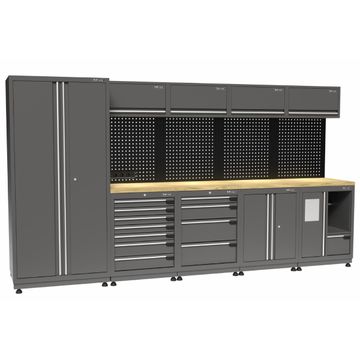 Kraftmeister Premium garage storage system Brantford oak grey