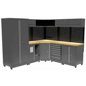 Kraftmeister Premium garage storage system Markham oak grey