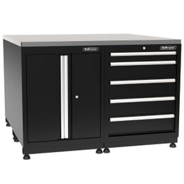 Kraftmeister workbench island Phillip Island Stainless steel black