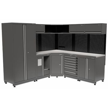 Kraftmeister Premium garage storage system Markham stainless steel grey