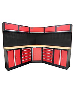 Kraftmeister Standard garage storage system Kentucky plywood red