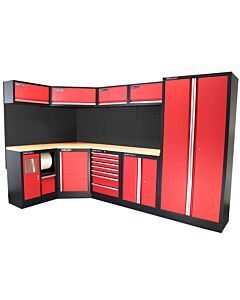 Kraftmeister Standard garage storage system Rhode Island plywood red
