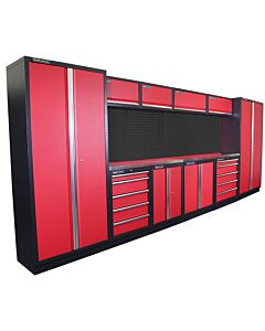 Kraftmeister Standard garage storage system Texas stainless steel red