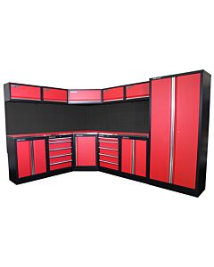 Kraftmeister Standard garage storage system Virginia stainless steel red