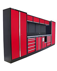 Kraftmeister Standard garage storage system Michigan stainless steel red