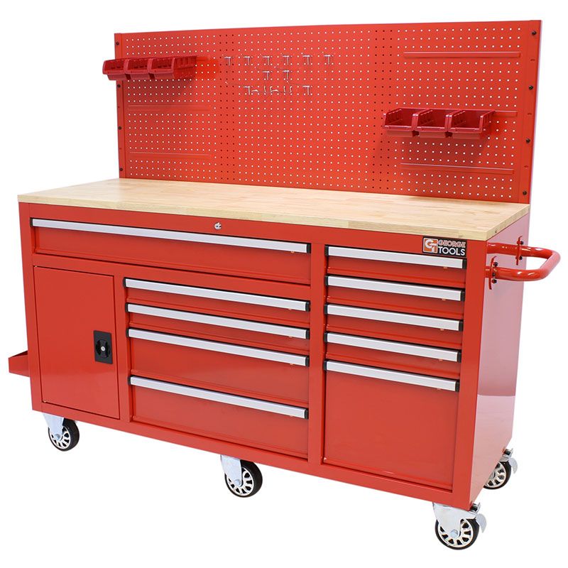 USA Plastic N Scale Roller Cabinet Tool Chest 2 Pack 1600898 Red Unpainted 