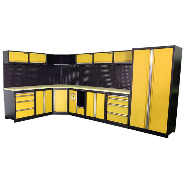 Kraftmeister Premium garage storage system Edmonton oak yellow