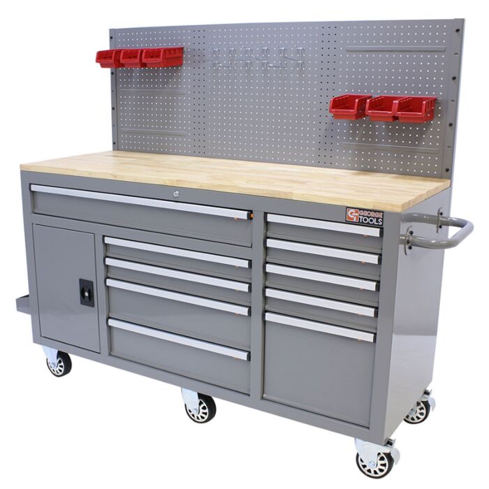 George Tools mobile workbench 157 cm grey