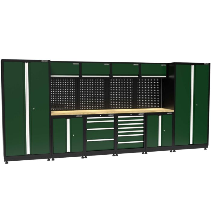 Kraftmeister Premium garage storage system Winnipeg oak green
