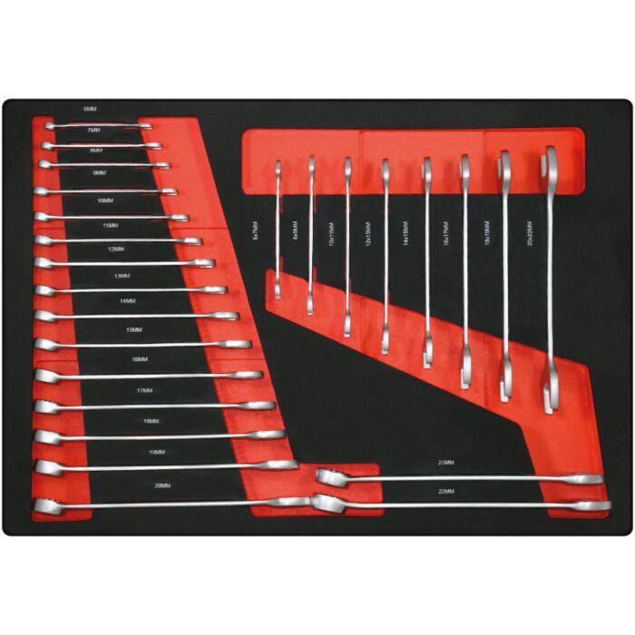 Tool drawer insert 3. Combination and wrench set - 25 pieces