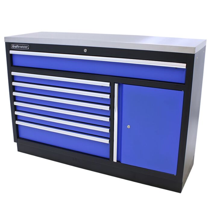 Kraftmeister Standard tool cabinet XL stainless steel blue