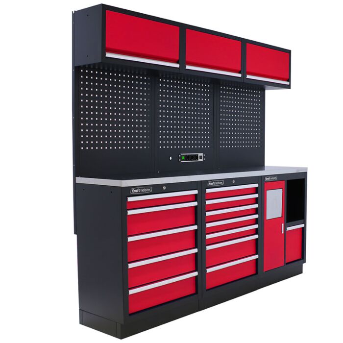 Kraftmeister Standard garage storage system Maryland stainless steel red