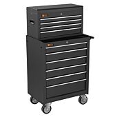 George Tools roller cabinet with tool chest 10 drawers anthracite
