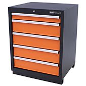Kraftmeister tool cabinet with 5 drawers Premium orange