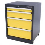 Kraftmeister tool cabinet with 4 drawers Premium yellow