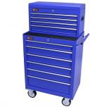 George Tools roller cabinet with tool chest 10 drawers blue