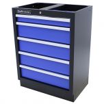 Kraftmeister tool cabinet with 5 drawers Standard blue