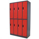 Kraftmeister locker 8-doors locker red/anthracite