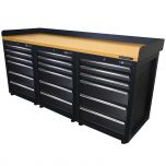 Kraftmeister workbench 18 drawers MDF 200 cm black