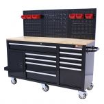 George Tools Roller cabinet 62 inch with 10 drawers black