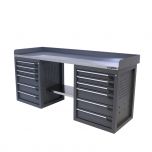 Kraftmeister workbench 12 drawers Stainless Steel 200 cm grey