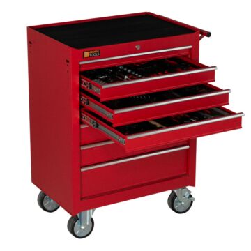 George Tools filled roller cabinet 7 drawers red - 144 pieces