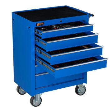 George Tools filled roller cabinet 6 drawers blue - 209 pieces