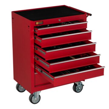 George Tools filled roller cabinet 6 drawers red - 253 pieces