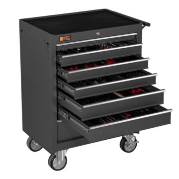 George Tools filled roller cabinet 7 drawers anthracite - 253 pieces