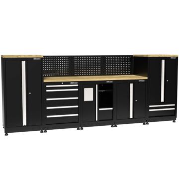 Kraftmeister Pro garage storage system Gosford oak black