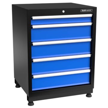 Kraftmeister tool cabinet with 5 drawers Premium blue