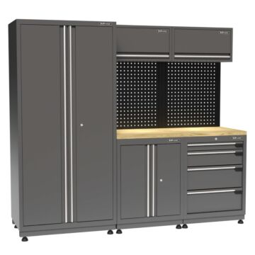 Kraftmeister Premium garage storage system Kingston oak grey