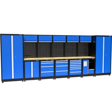 Kraftmeister Premium garage storage system Montreal oak blue