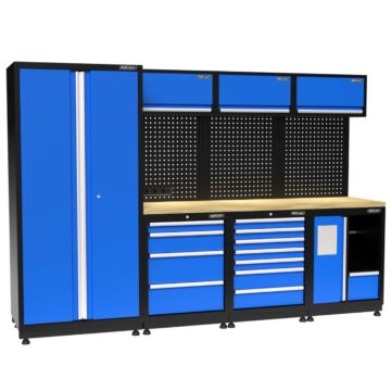Kraftmeister modular garage system Halifax Nextgen Blue