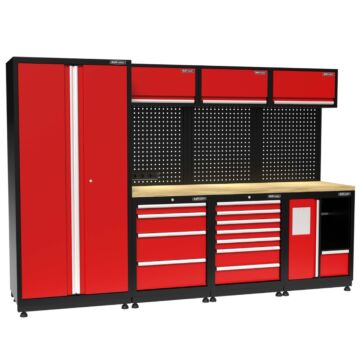 Kraftmeister Premium garage storage system Halifax oak red
