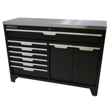 Kraftmeister Standard tool cabinet XL stainless steel black