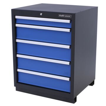 Kraftmeister tool cabinet with 5 drawers Premium blue