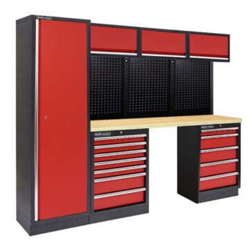 Kraftmeister Standard garage storage system New York plywood red