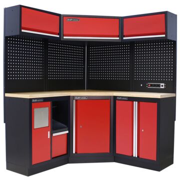 Kraftmeister Standard garage storage system Oregon plywood red